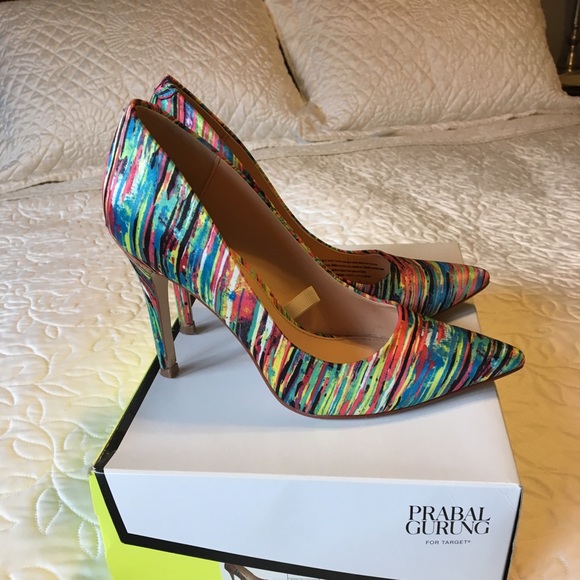 Prabal Gurung For Target MultiColored Heels Size 7 - Picture 4 of 6